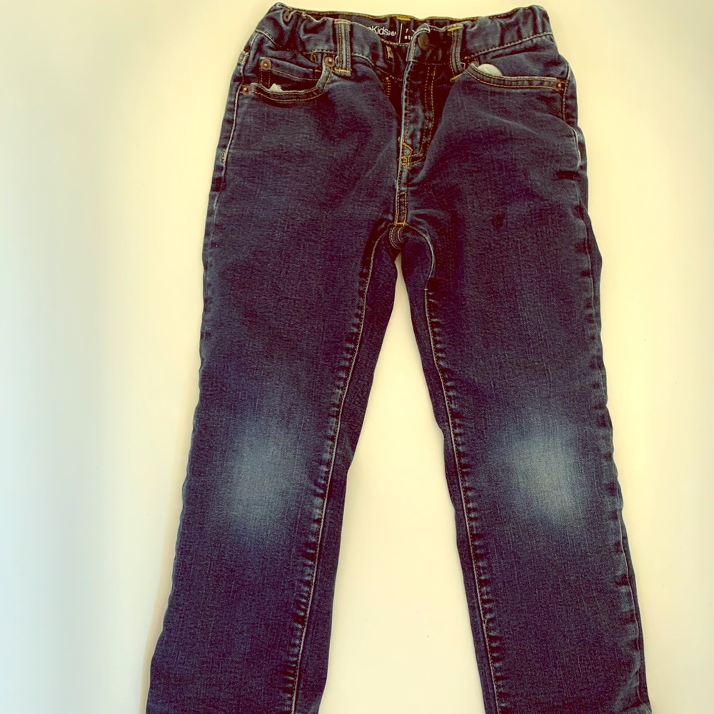 Gap fully Plaid-lined jeans